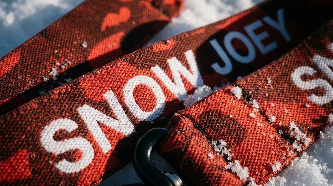 Macro of the woven Snow Joey band